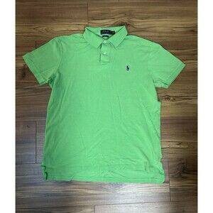 Polo Ralph Lauren Custom Fit Polo Shirt Mens Large Green Classic
